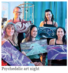 Psychedelic art night at The House of Light, Spiritual Center of Inner Healing, in Vista, CA