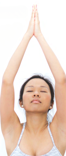 a woman practicing three-way yoga